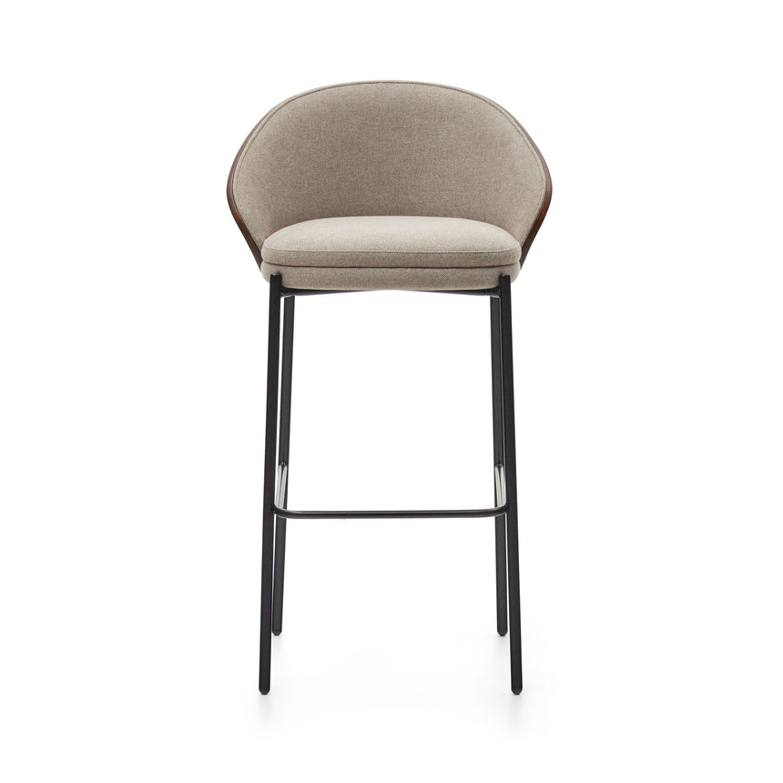 Eamy Hocker braun Eschenfurnier mit Wenge-Finish Höhe 77 cm - ZEN ZONE Furniture