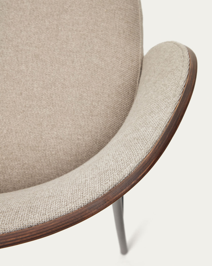 Eamy Hocker braun Eschenfurnier mit Wenge-Finish Höhe 77 cm - ZEN ZONE Furniture