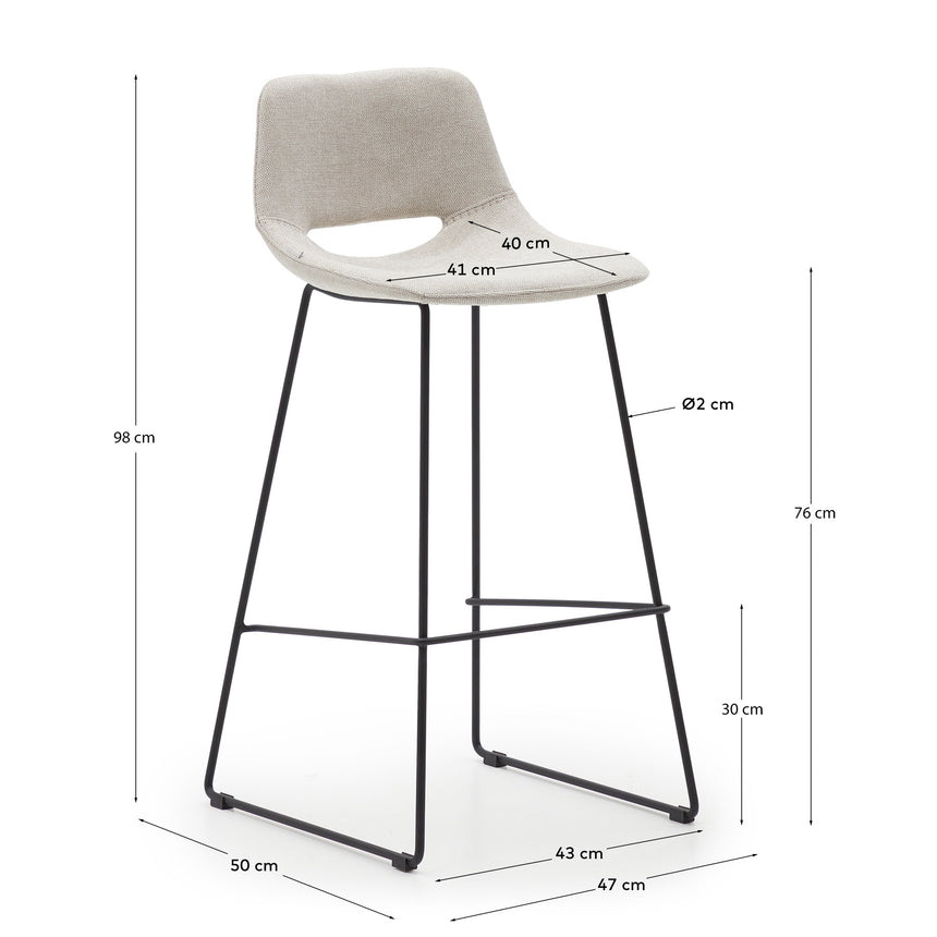 Zahara Hocker Beige 76cm - ZEN ZONE Furniture