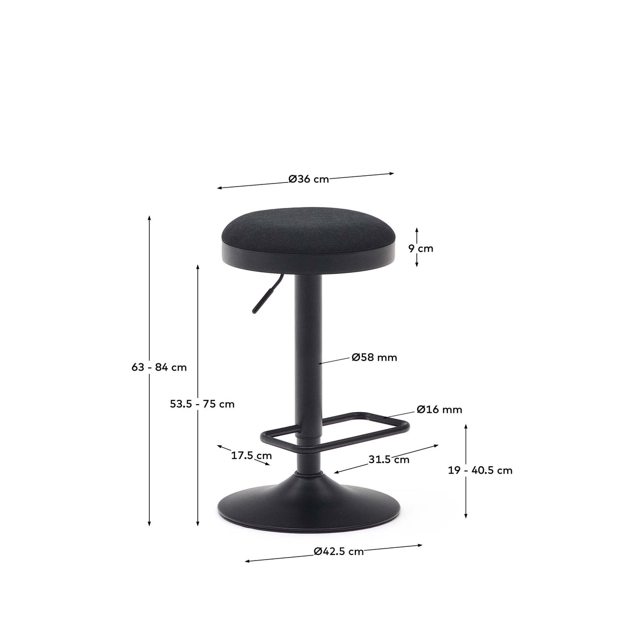 Zaib Hocker Schwarz - ZEN ZONE Furniture