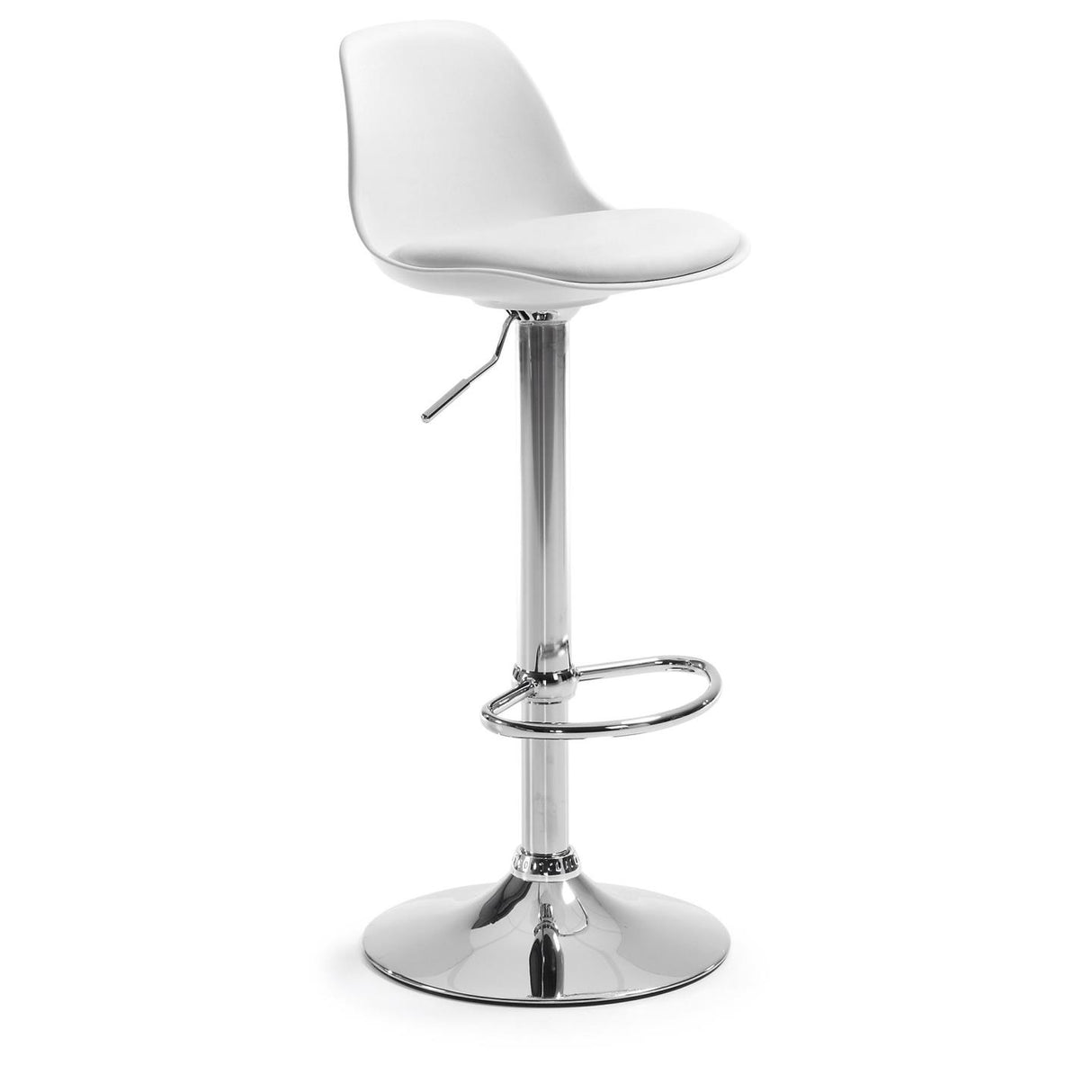 Orlando-T Barhocker aus Stahl weiß Höhe 60-82 cm - ZEN ZONE Furniture