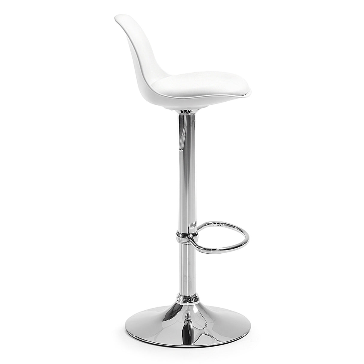 Orlando-T Barhocker aus Stahl weiß Höhe 60-82 cm - ZEN ZONE Furniture