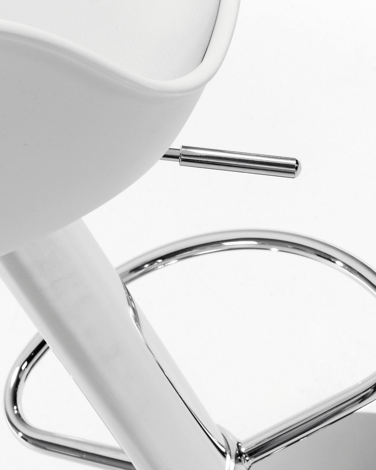 Orlando-T Barhocker aus Stahl weiß Höhe 60-82 cm - ZEN ZONE Furniture