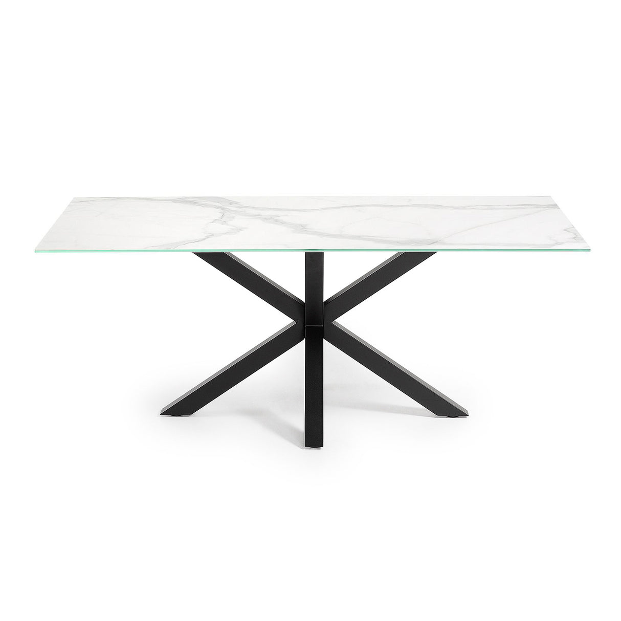 Argo Tisch 180 cm, Porzellan, schwarze Beine - ZEN ZONE Furniture