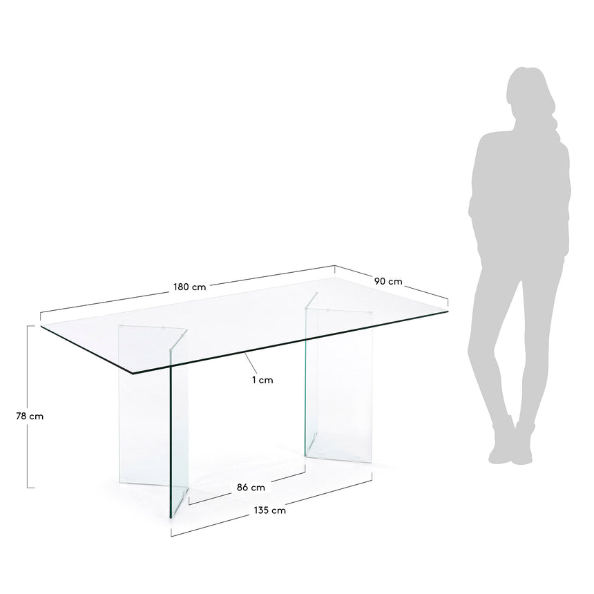 Burano Glastisch 180 x 90 cm - ZEN ZONE Furniture