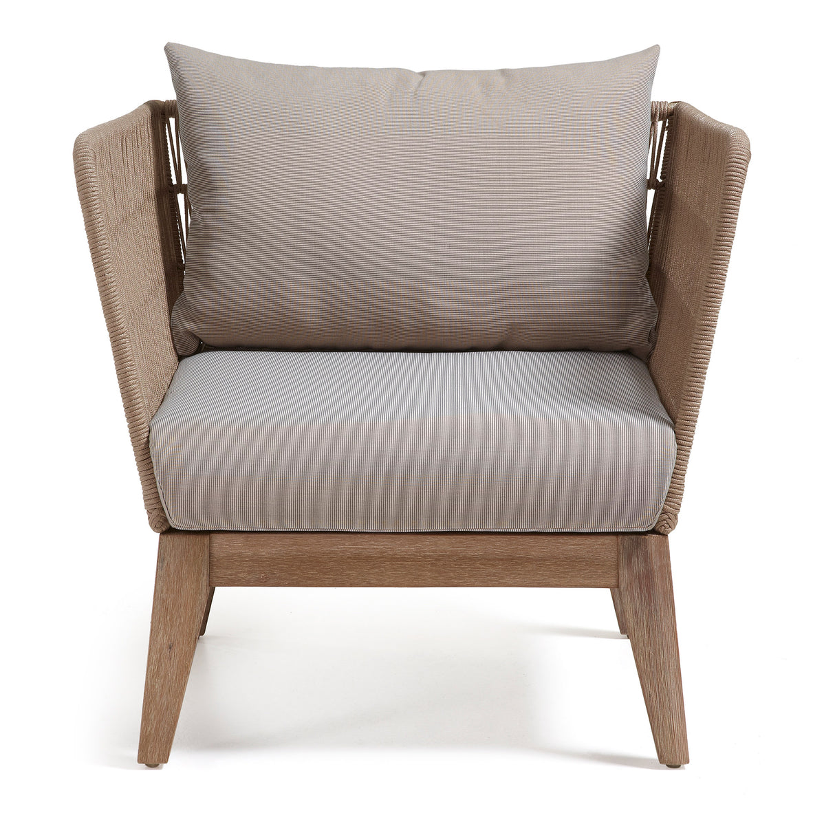 Belleny Sessel aus Seil in Beige und massivem Akazienholz FSC 100% - ZEN ZONE Furniture