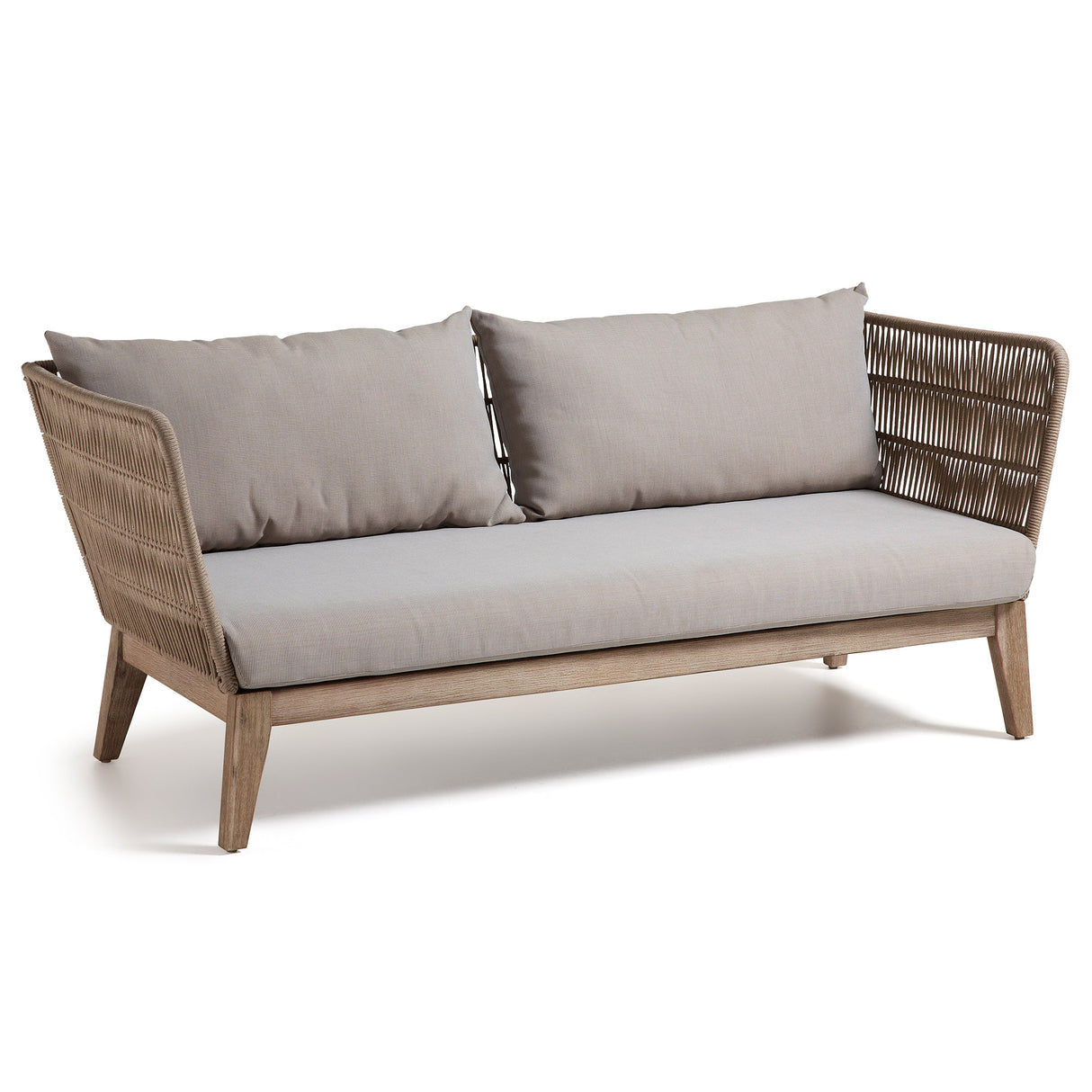 Belleny 3-Sitzer-Sofa aus Seil in Beige und massivem Akazienholz FSC 100% 176 cm - ZEN ZONE Furniture