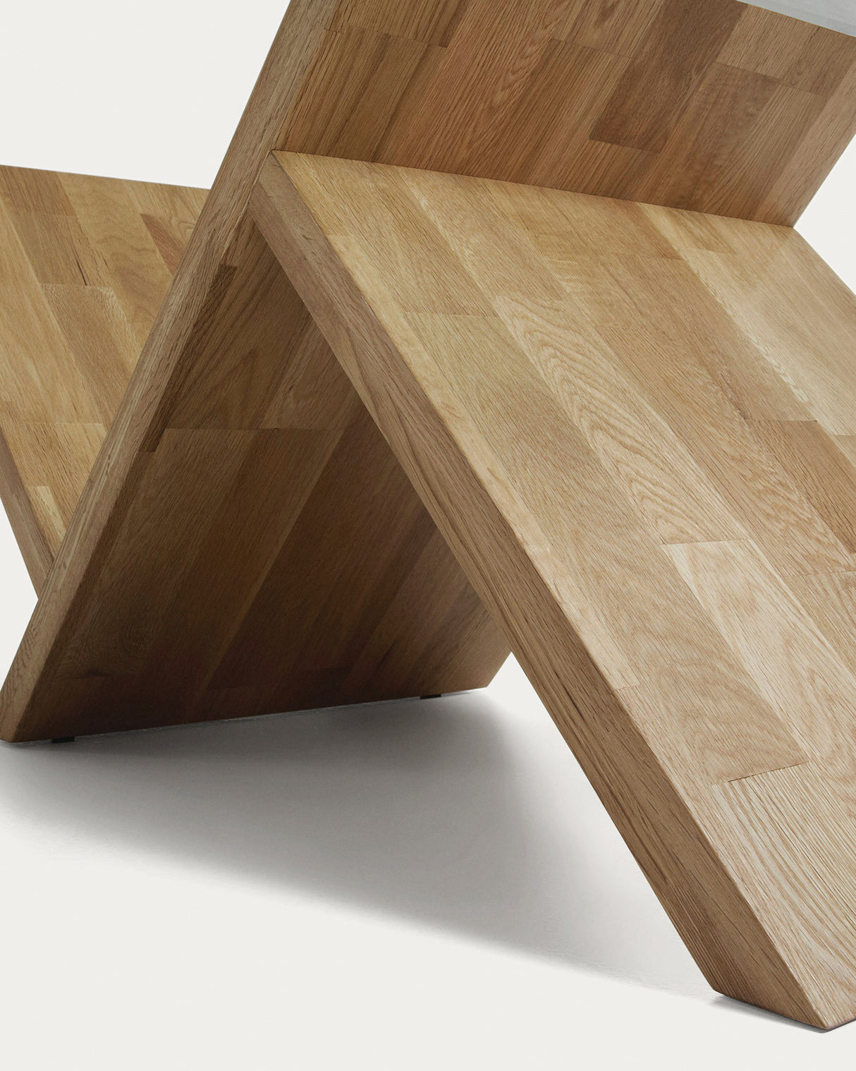 Waley Couchtisch aus Glas und Struktur aus massiver Eiche 120 x 70 cm - ZEN ZONE Furniture