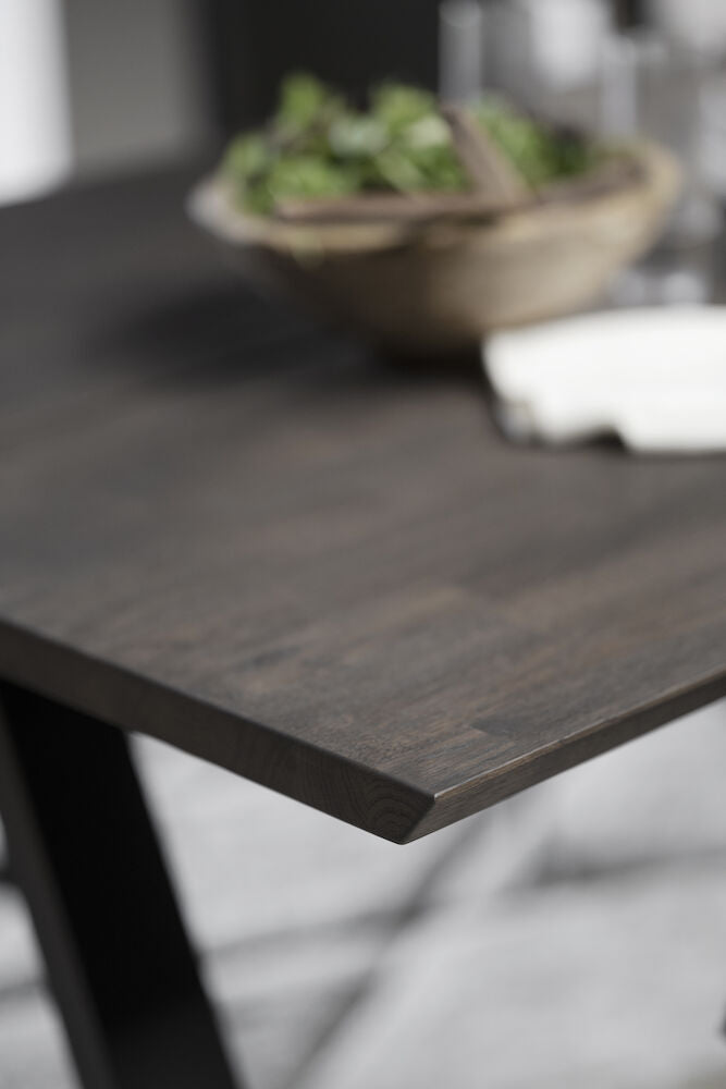 CARRADALE Esstisch Braun/Schwarz 170x100x75cm - ZEN ZONE