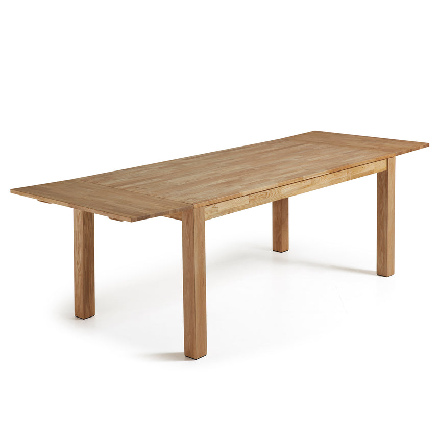Isbel ausziehbarer Tisch 120 (200) x 75 cm aus massivem Eichenholz - ZEN ZONE Furniture