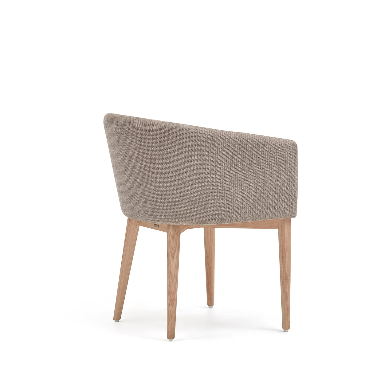 Harlan Stuhl aus brauner Chenille mit Beinen aus massiver Esche - ZEN ZONE Furniture