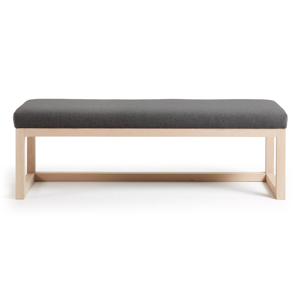 Polsterbank Loya in Schwarz aus massivem Buchenholz 128 cm - ZEN ZONE Furniture