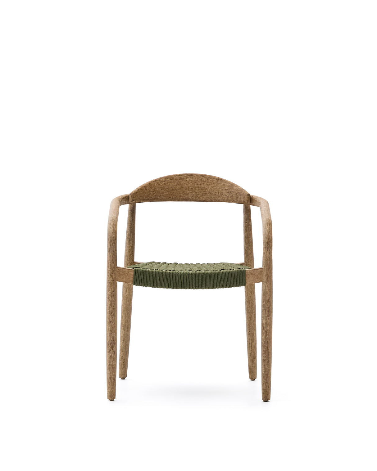 Stapelbarer Stuhl Nina aus massivem Akazienholz und grünem Seil FSC 100% - ZEN ZONE Furniture