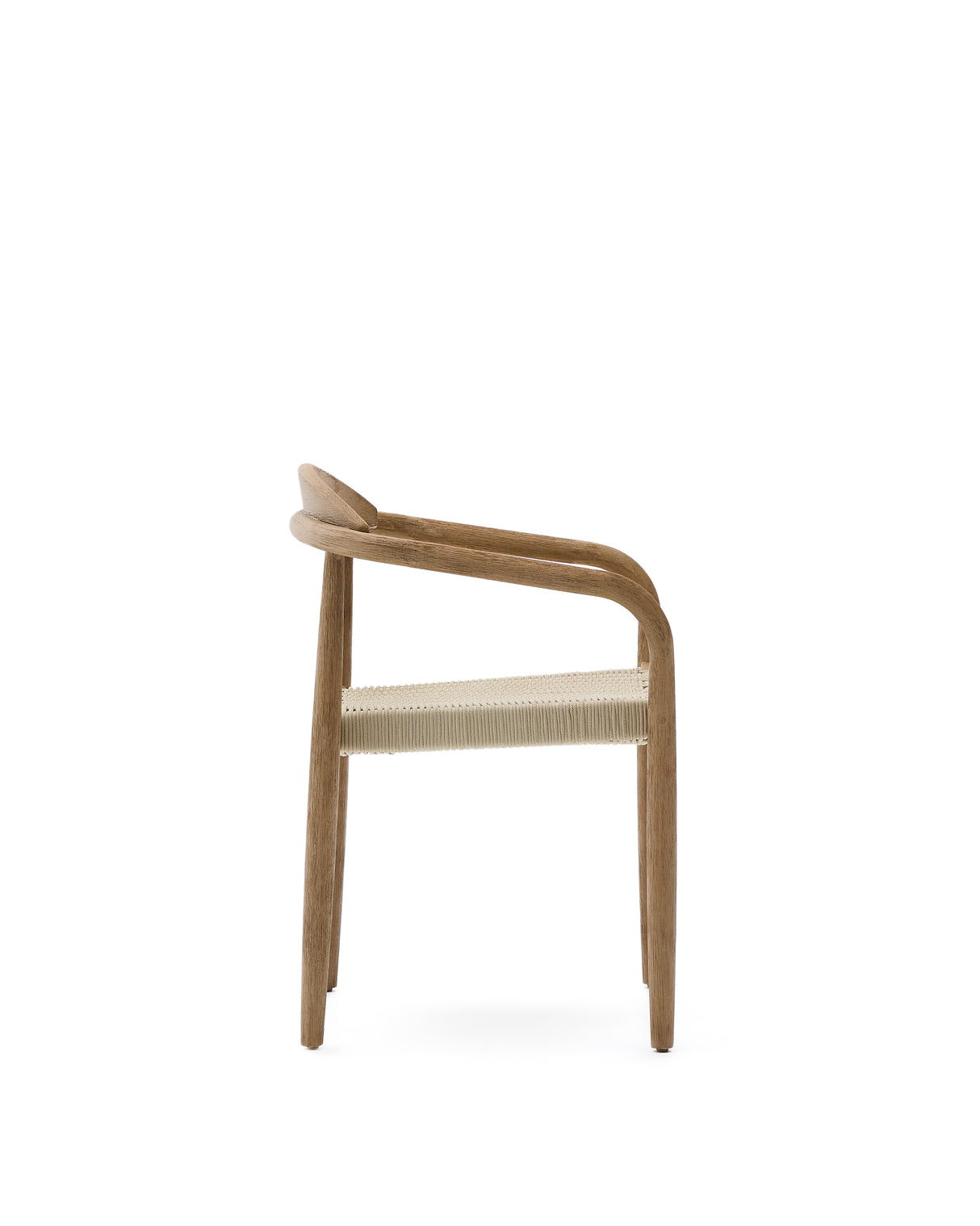 Stapelbarer Stuhl Nina aus massivem Akazienholz und écrufarbenem Seil FSC 100% - ZEN ZONE Furniture