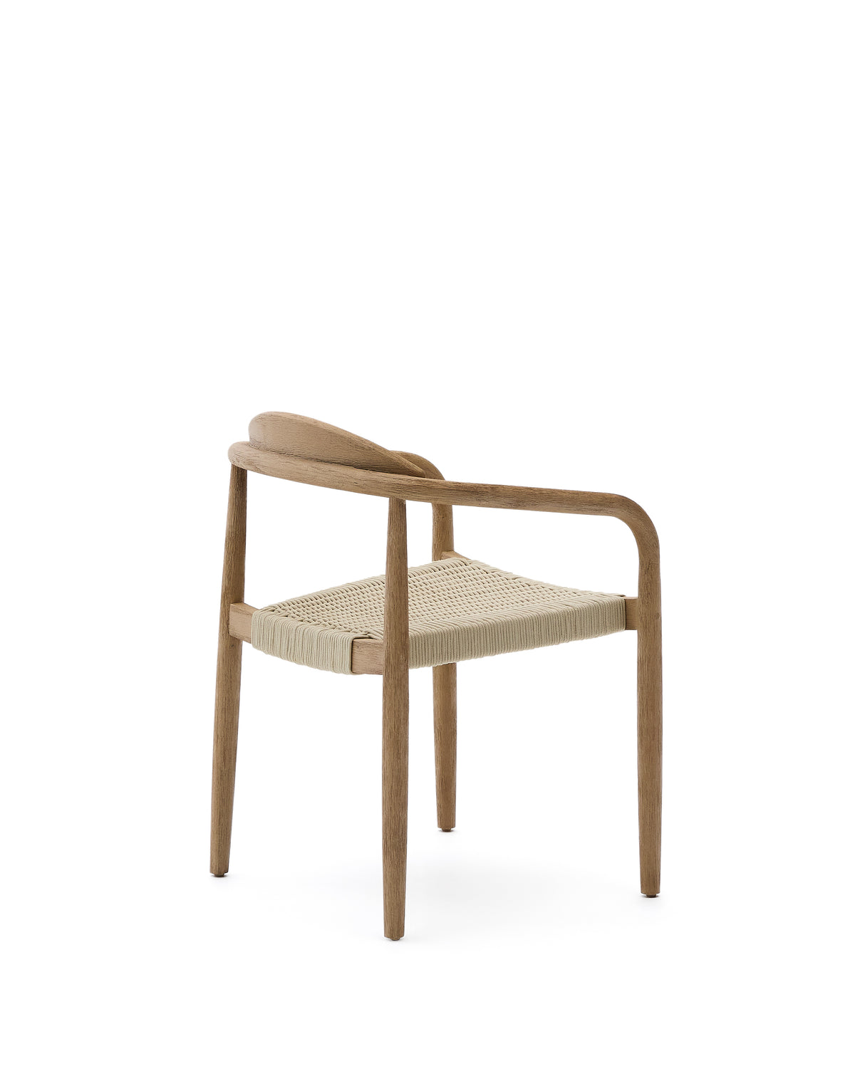 Stapelbarer Stuhl Nina aus massivem Akazienholz und écrufarbenem Seil FSC 100% - ZEN ZONE Furniture