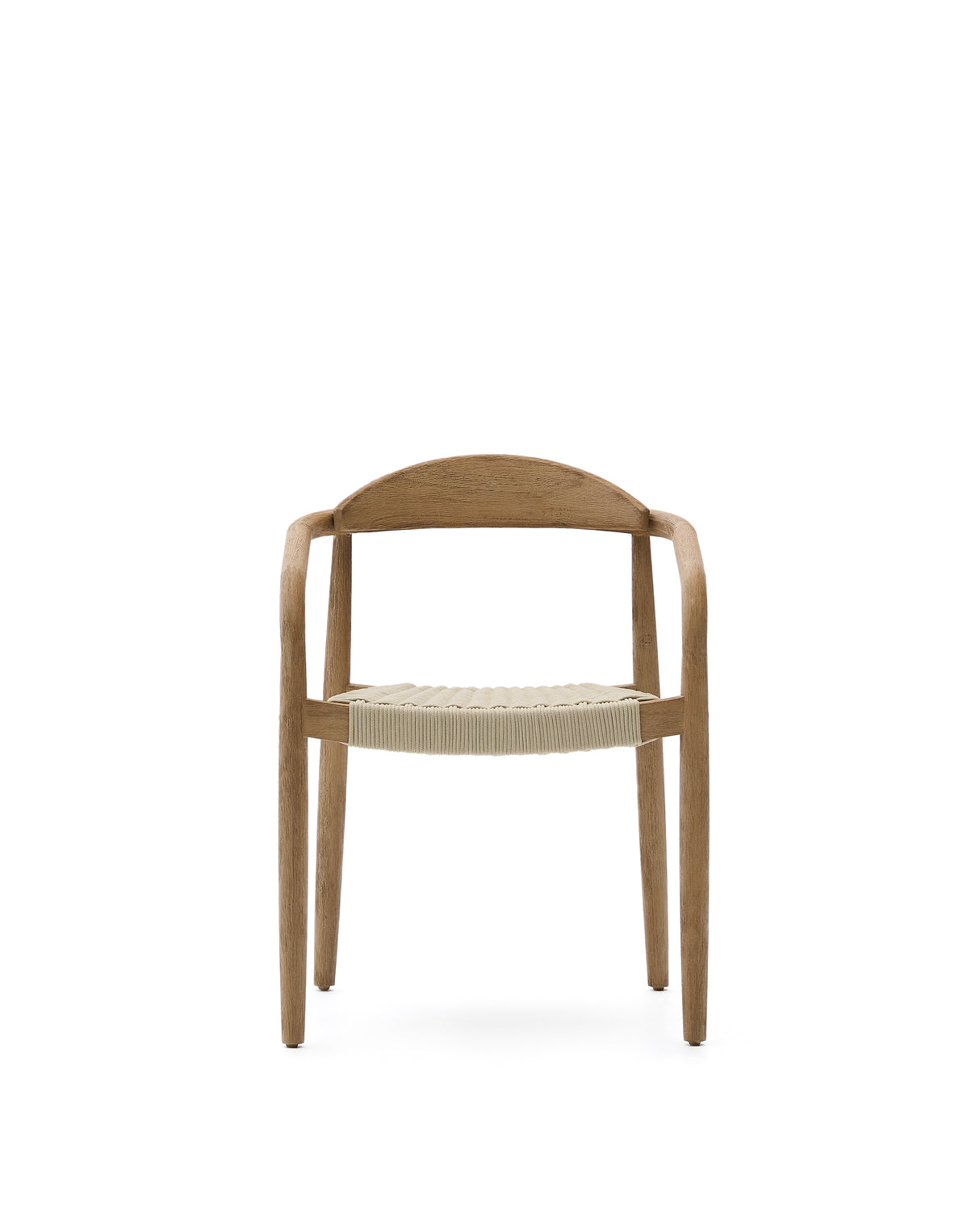 Stapelbarer Stuhl Nina aus massivem Akazienholz und écrufarbenem Seil FSC 100% - ZEN ZONE Furniture