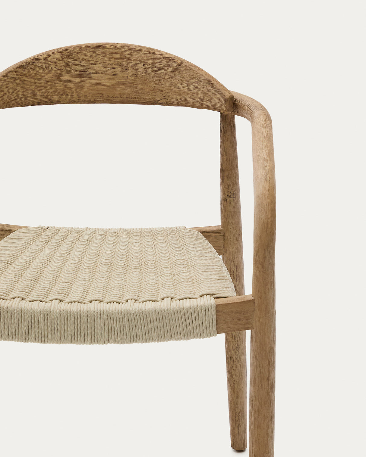 Stapelbarer Stuhl Nina aus massivem Akazienholz und écrufarbenem Seil FSC 100% - ZEN ZONE Furniture