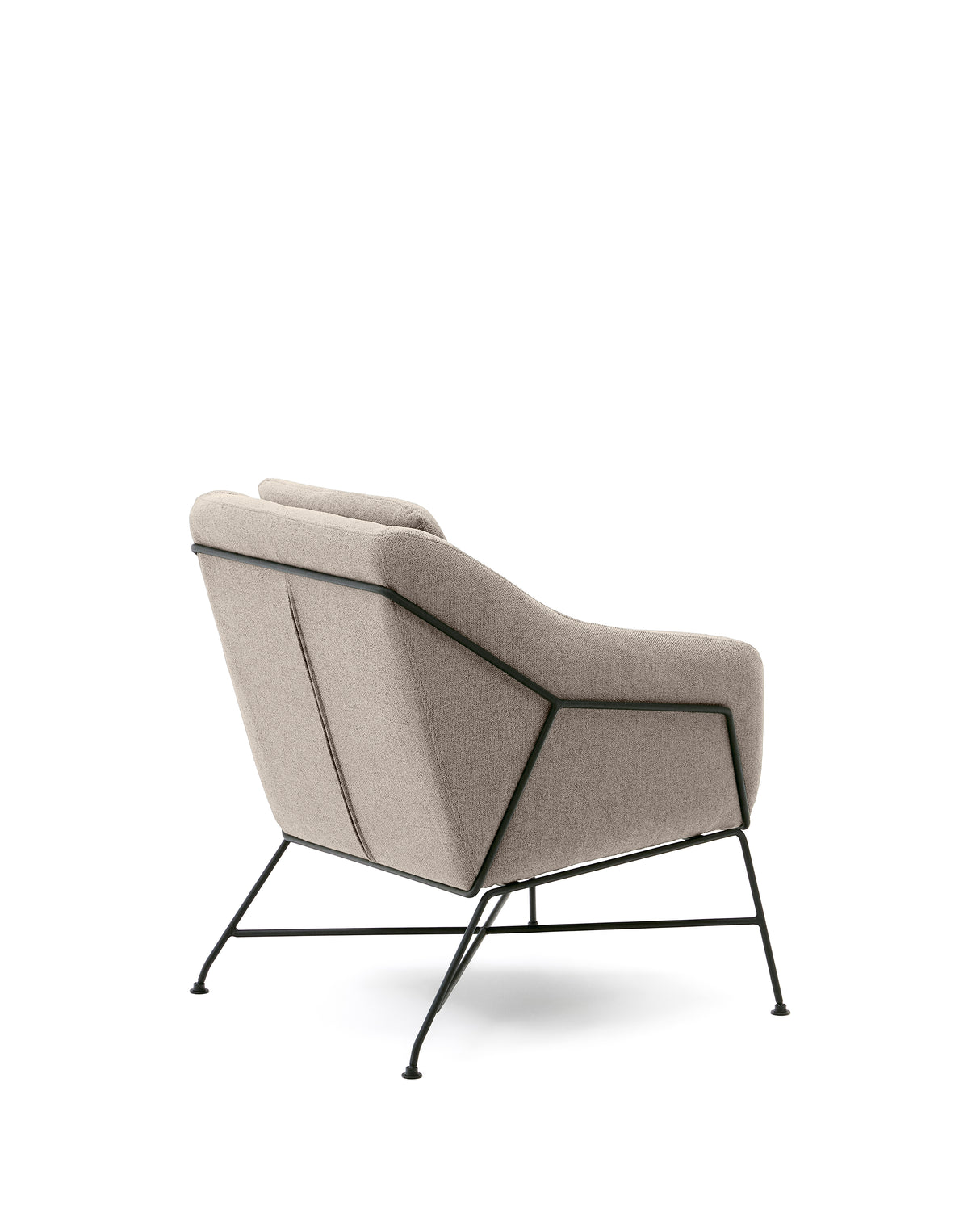 Brida Sessel in Beige und Stahlbeine mit schwarzem Finish - ZEN ZONE Furniture
