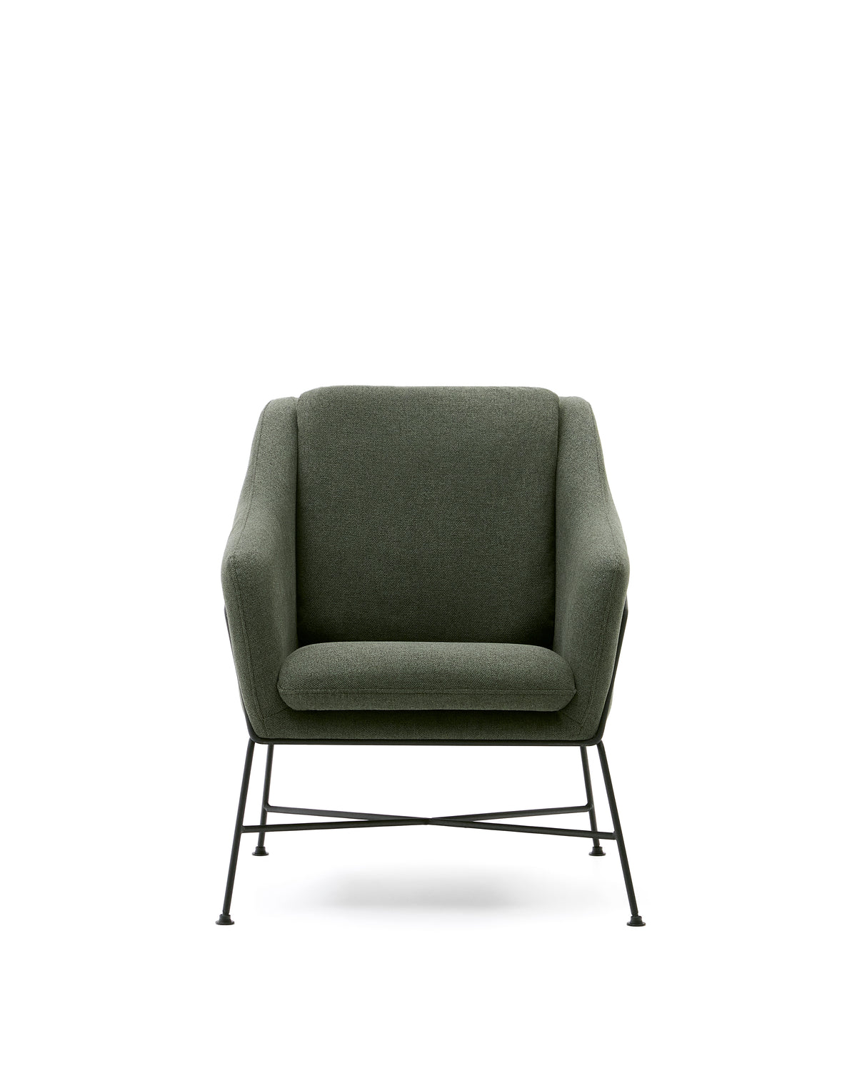 Brida Sessel in Grün und Stahlbeine mit schwarzem Finish - ZEN ZONE Furniture