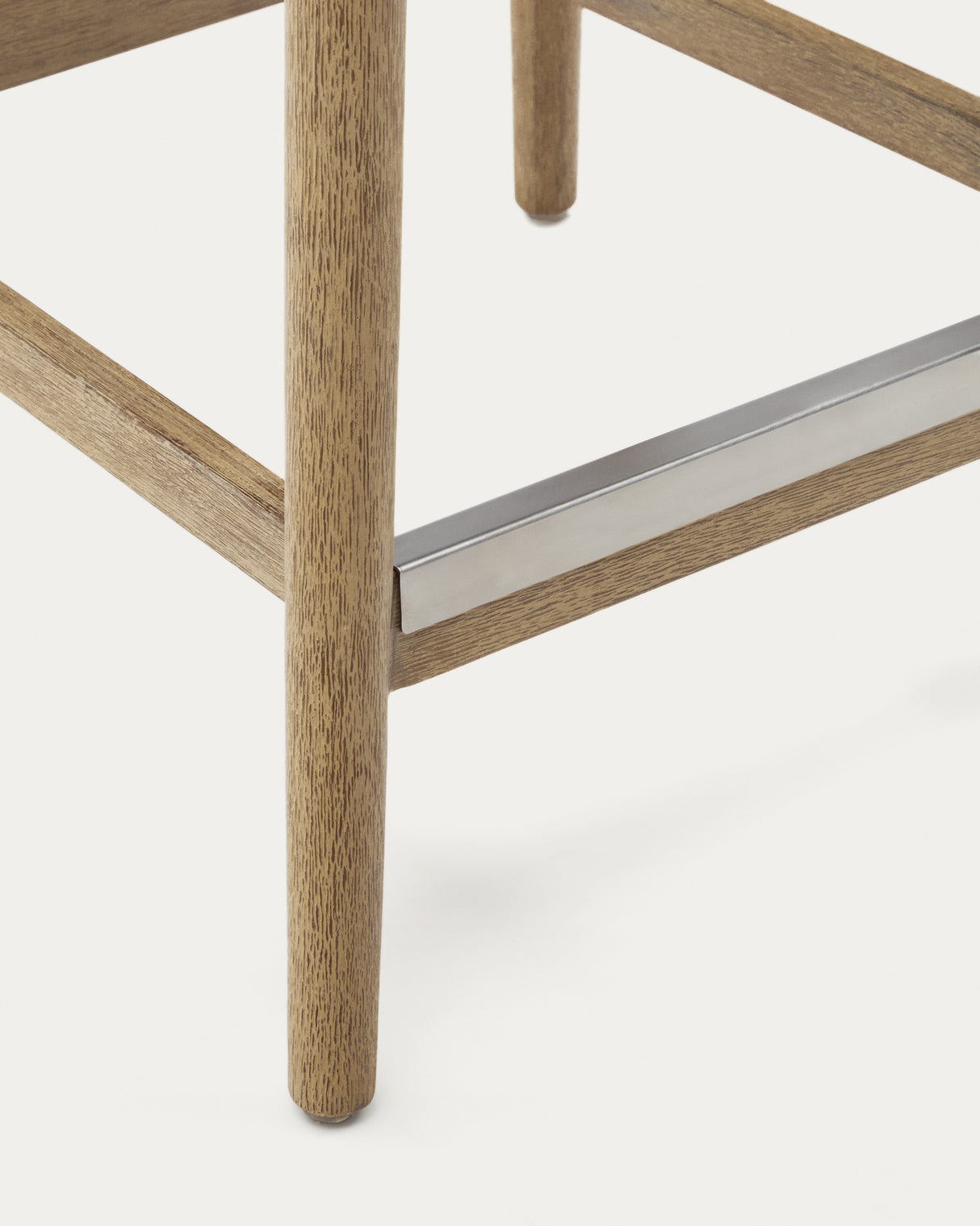 Nina Hocker massives Akazienholz naturfarbenes Finish und Seil schwarz Höhe 62 cm FSC 100% - ZEN ZONE Furniture