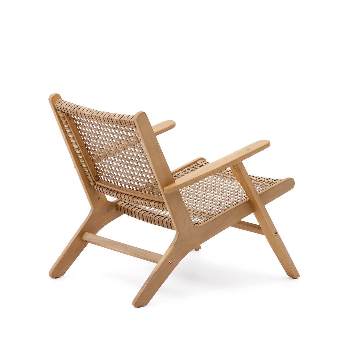 Grignoon Sessel aus massivem Akazienholz und geflochtener Korbweide 100% FSC - ZEN ZONE Furniture