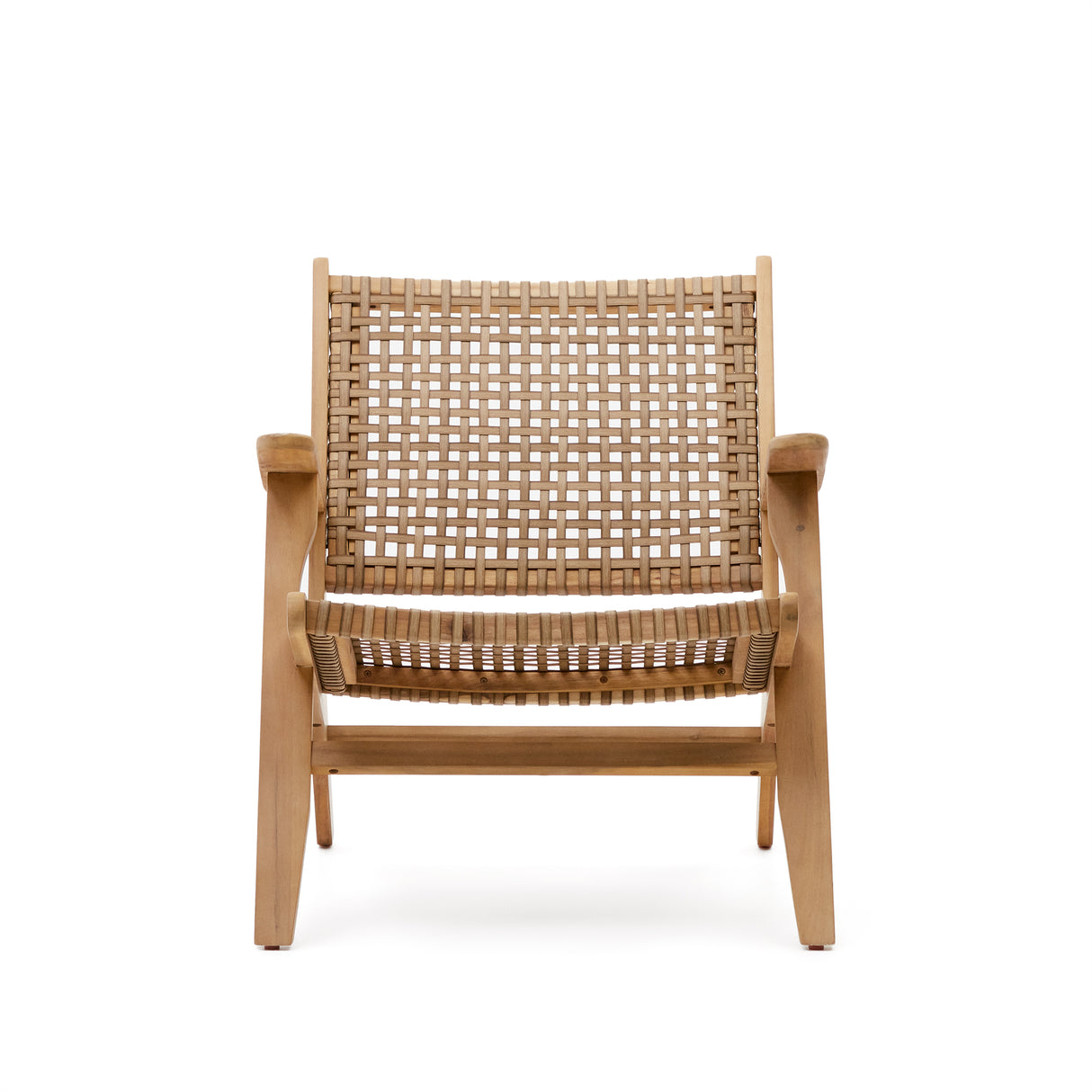 Grignoon Sessel aus massivem Akazienholz und geflochtener Korbweide 100% FSC - ZEN ZONE Furniture