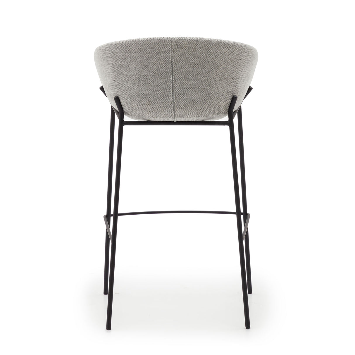 Yvette Hocker hellgrau und schwarzen Stahlbeinen Höhe 75 cm - ZEN ZONE Furniture