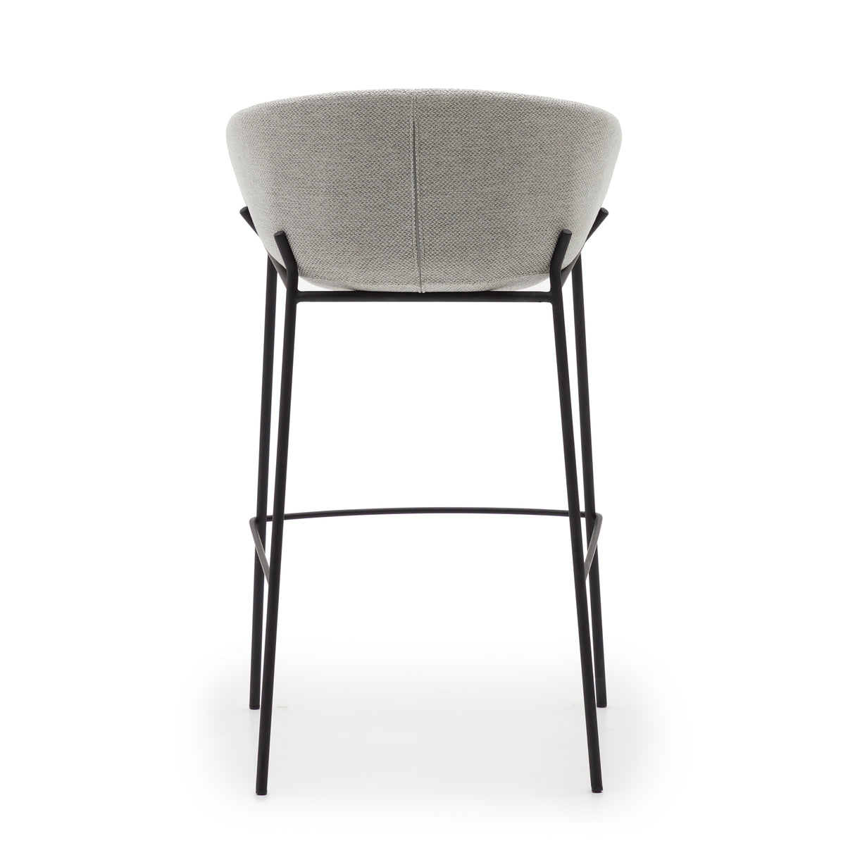 Yvette Hocker hellgrau und schwarzen Stahlbeinen Höhe 75 cm - ZEN ZONE Furniture