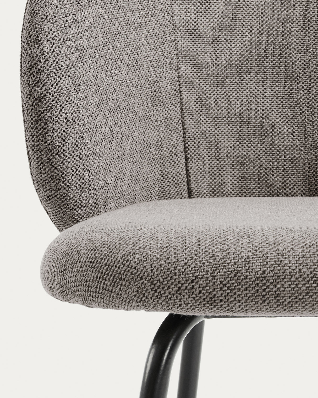 Minna Stuhl hellgrau und Stahlbeinen mit schwarzem Finish - ZEN ZONE Furniture