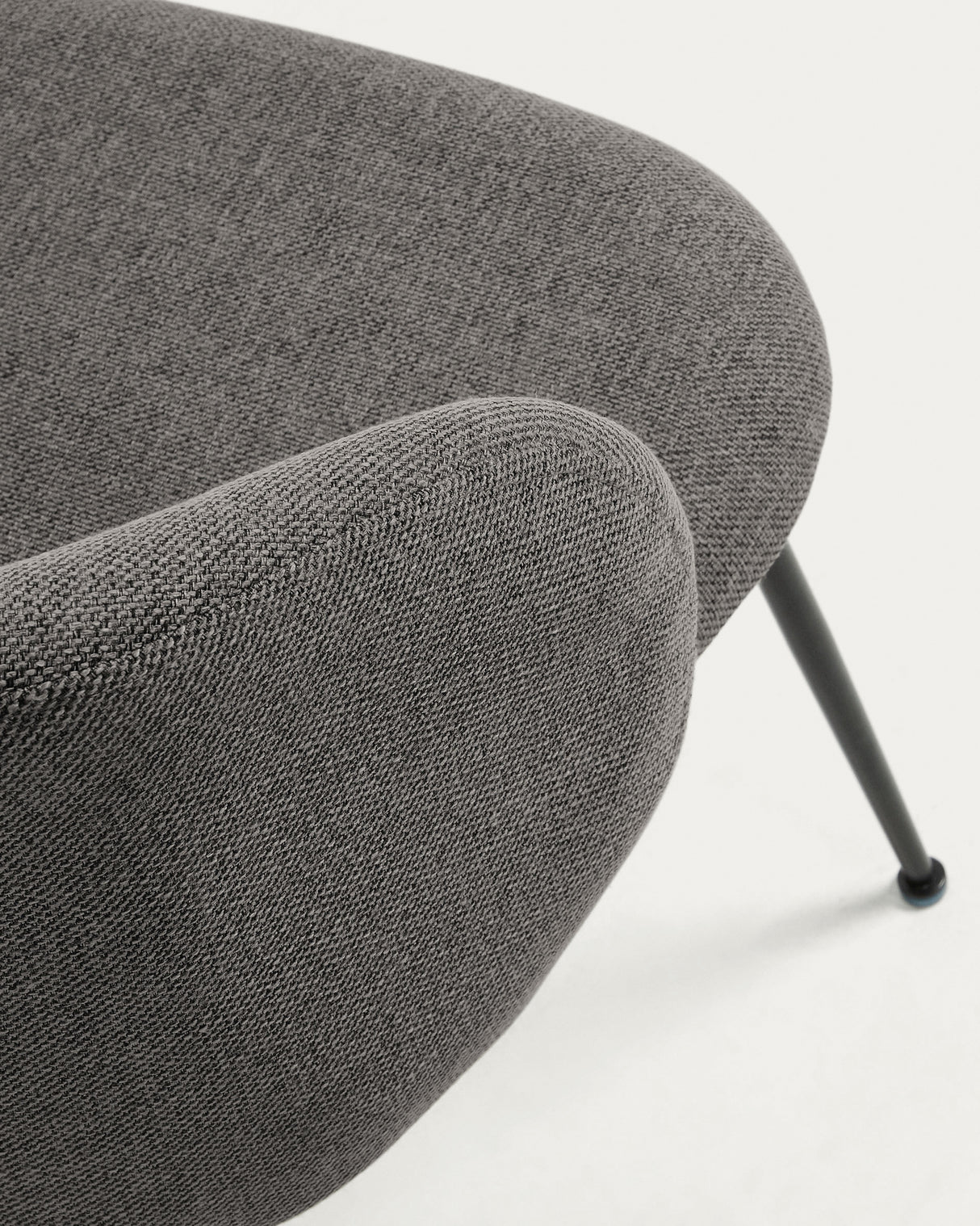 Minna Stuhl dunkelgrau und Stahlbeinen mit schwarzem Finish - ZEN ZONE Furniture