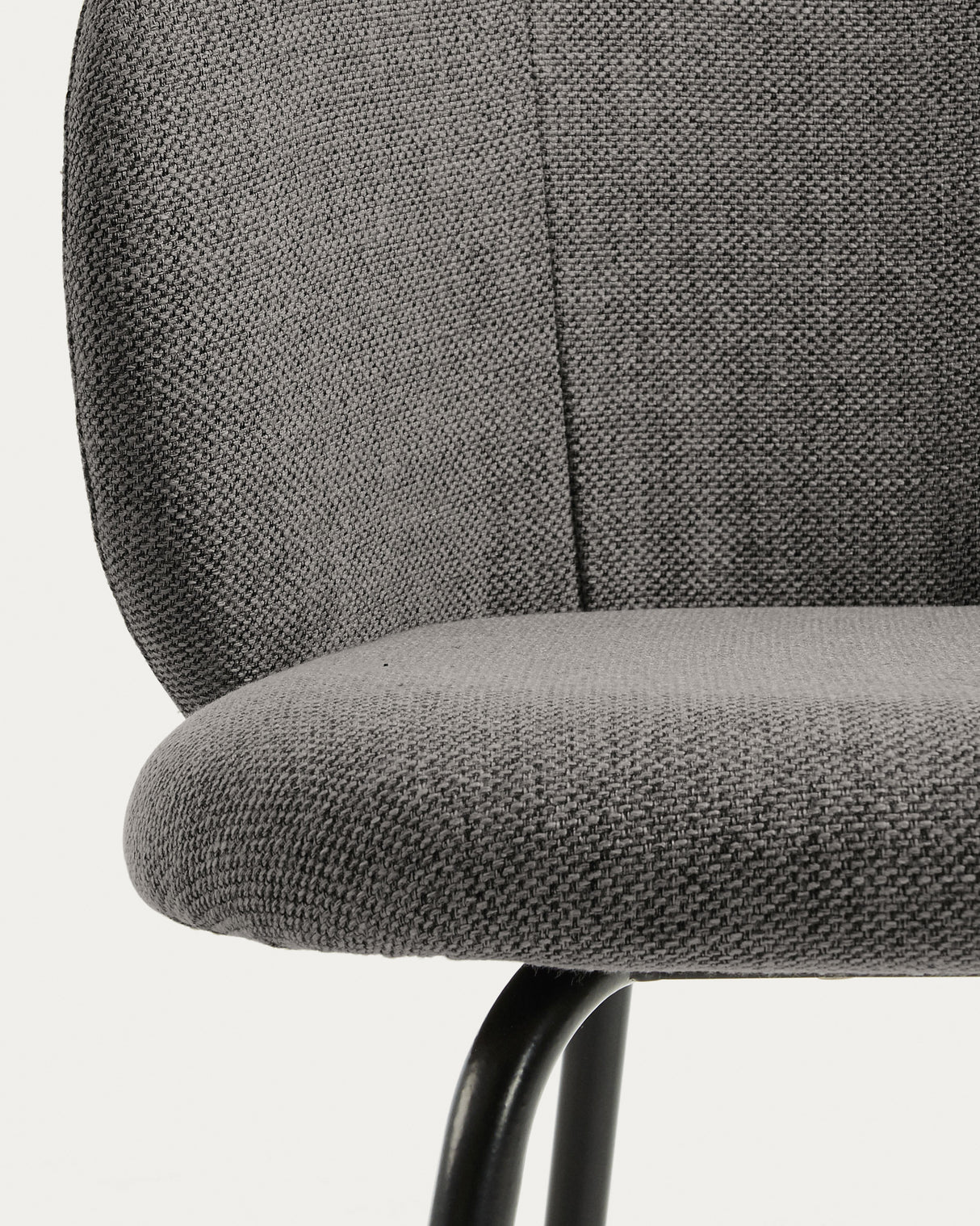 Minna Stuhl dunkelgrau und Stahlbeinen mit schwarzem Finish - ZEN ZONE Furniture