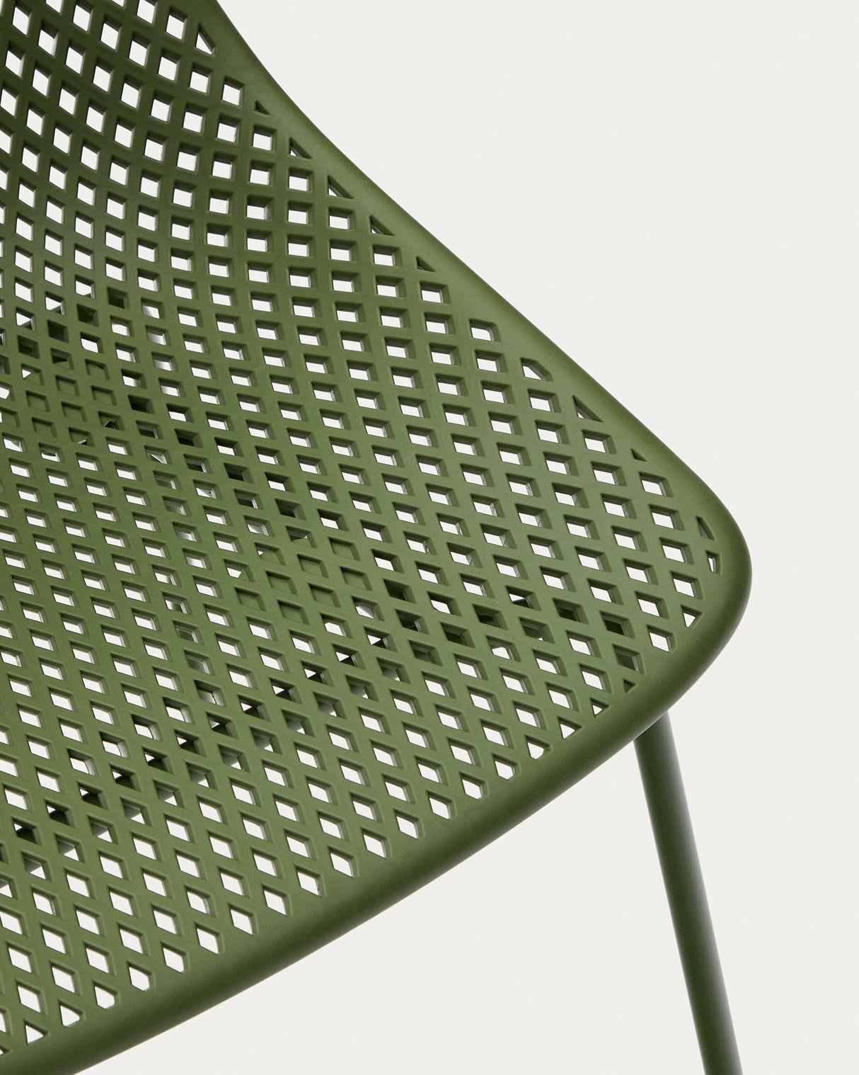 Outdoor-Stuhl Quinby mit grünen Stahlbeinen - ZEN ZONE Furniture