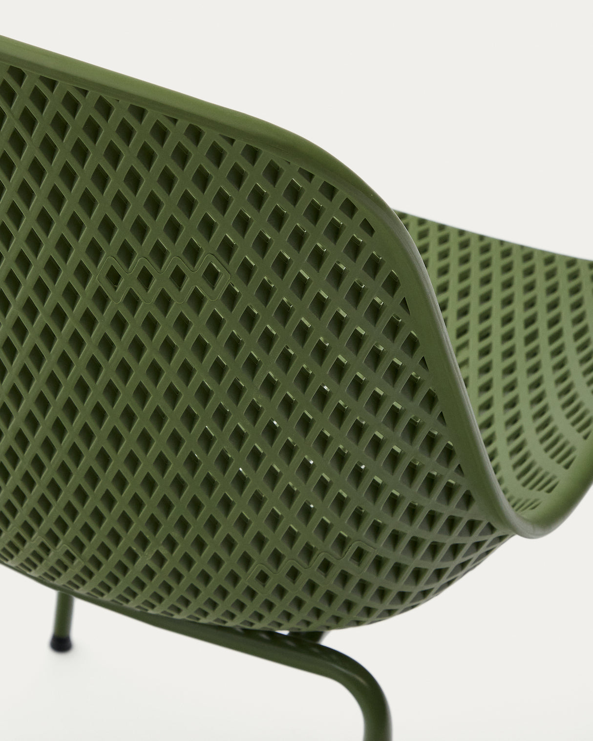 Outdoor-Stuhl Quinby mit grünen Stahlbeinen - ZEN ZONE Furniture