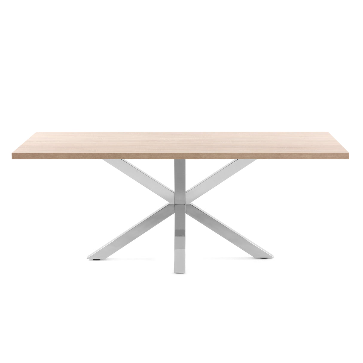 Argo Tisch 160 x 100 cm mit Melamin natur und Edelstahlbeinen - ZEN ZONE Furniture