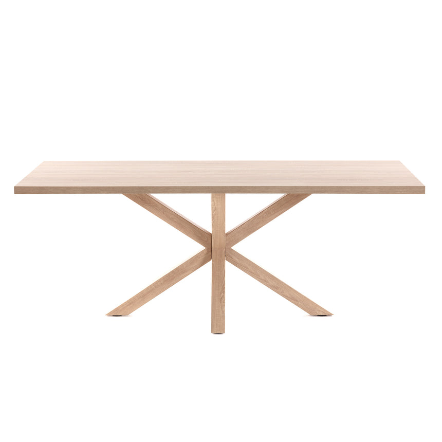 Argo Tisch 160 x 100 cm mit Melamin natur und Stahlbeinen mit Holzeffekt - ZEN ZONE Furniture