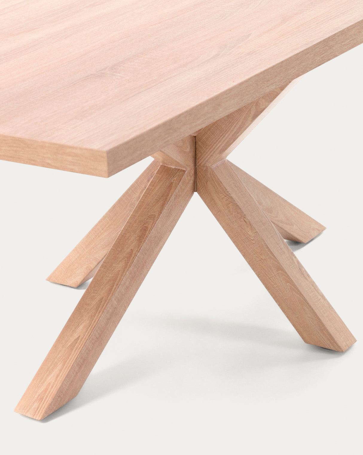 Argo Tisch 160 x 100 cm mit Melamin natur und Stahlbeinen mit Holzeffekt - ZEN ZONE Furniture