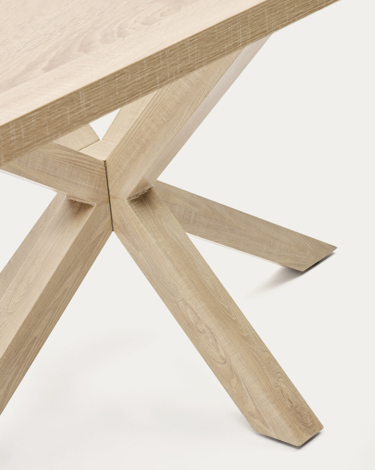 Argo Tisch 160 x 100 cm mit Melamin natur und Stahlbeinen mit Holzeffekt - ZEN ZONE Furniture