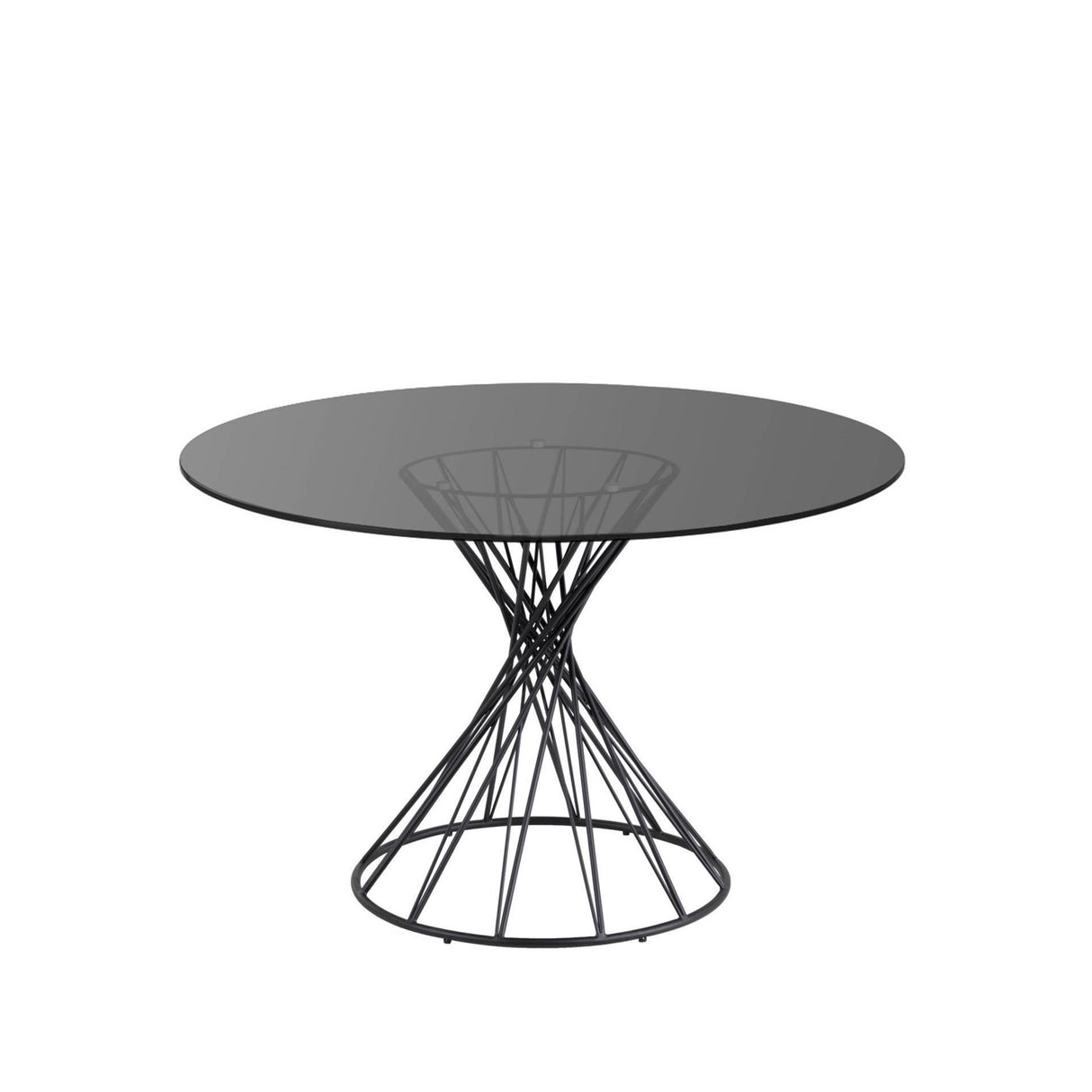 Niut Glas-Tisch Schwarz Ø 120 cm - ZEN ZONE Furniture