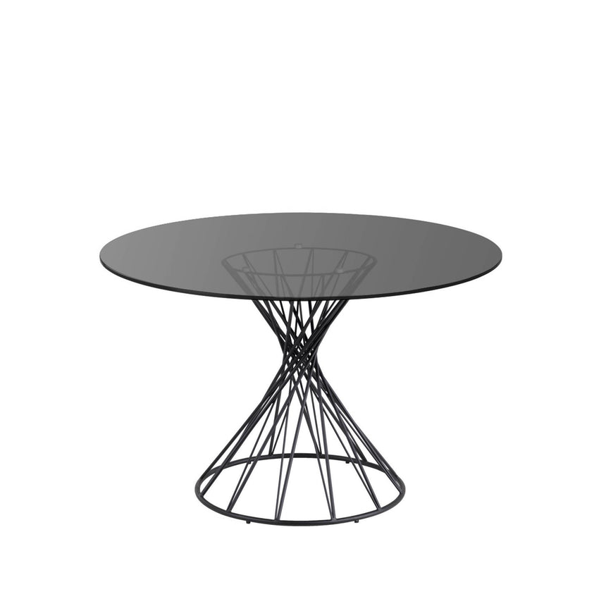 Niut Glas-Tisch Schwarz Ø 120 cm - ZEN ZONE Furniture