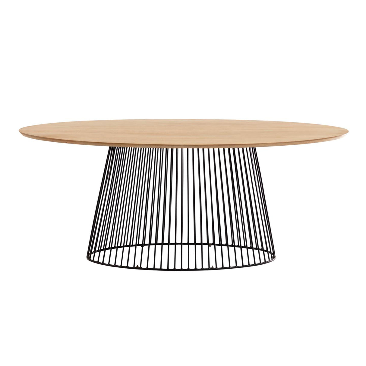 Leska Tisch 200 x 110 cm aus massivem Mangoholz und schwarzen Stahlbeinen - ZEN ZONE Furniture