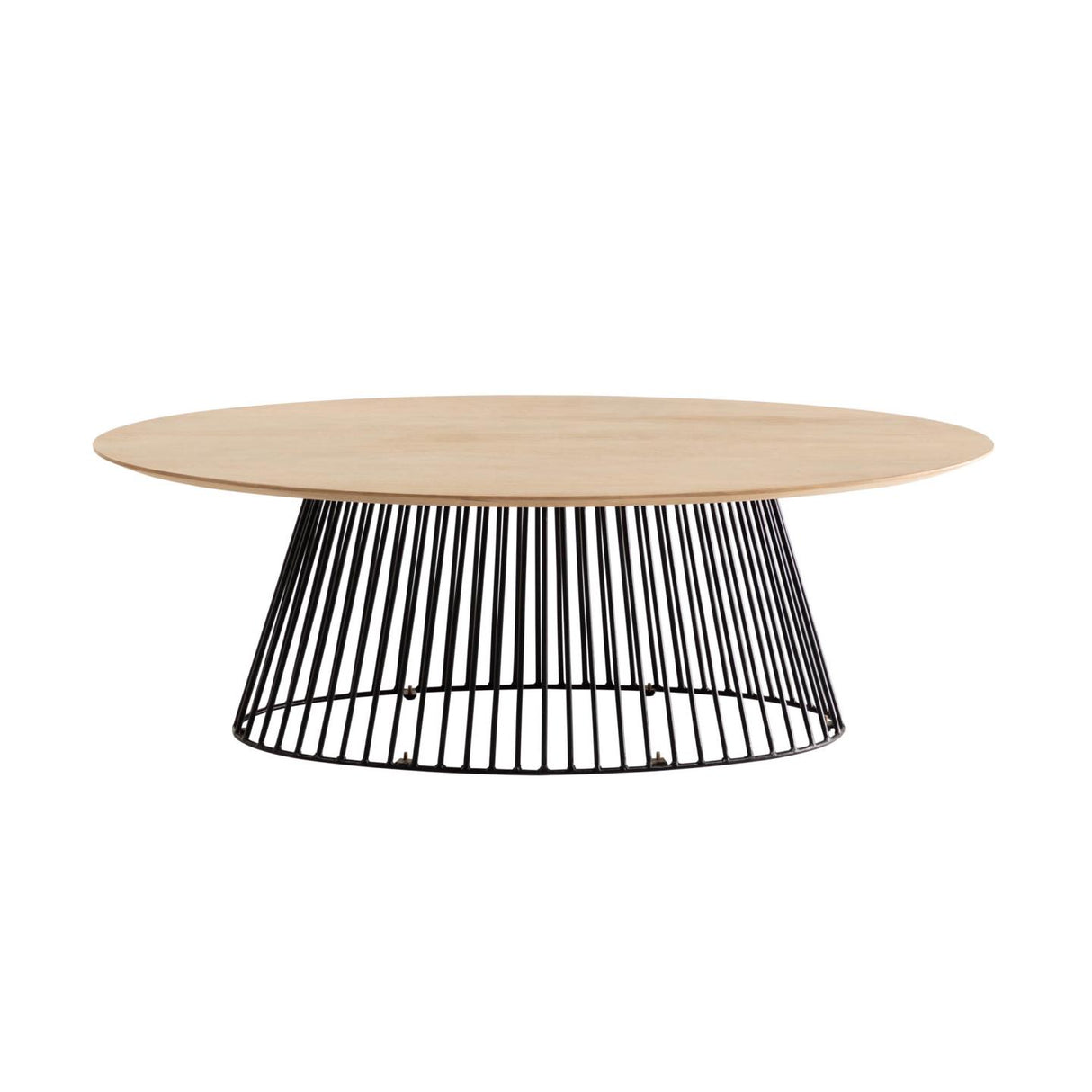 Leska Couchtisch 120 x 65 cm massives Mangoholz und Beine aus Stahl mit schwarzem Finish - ZEN ZONE Furniture