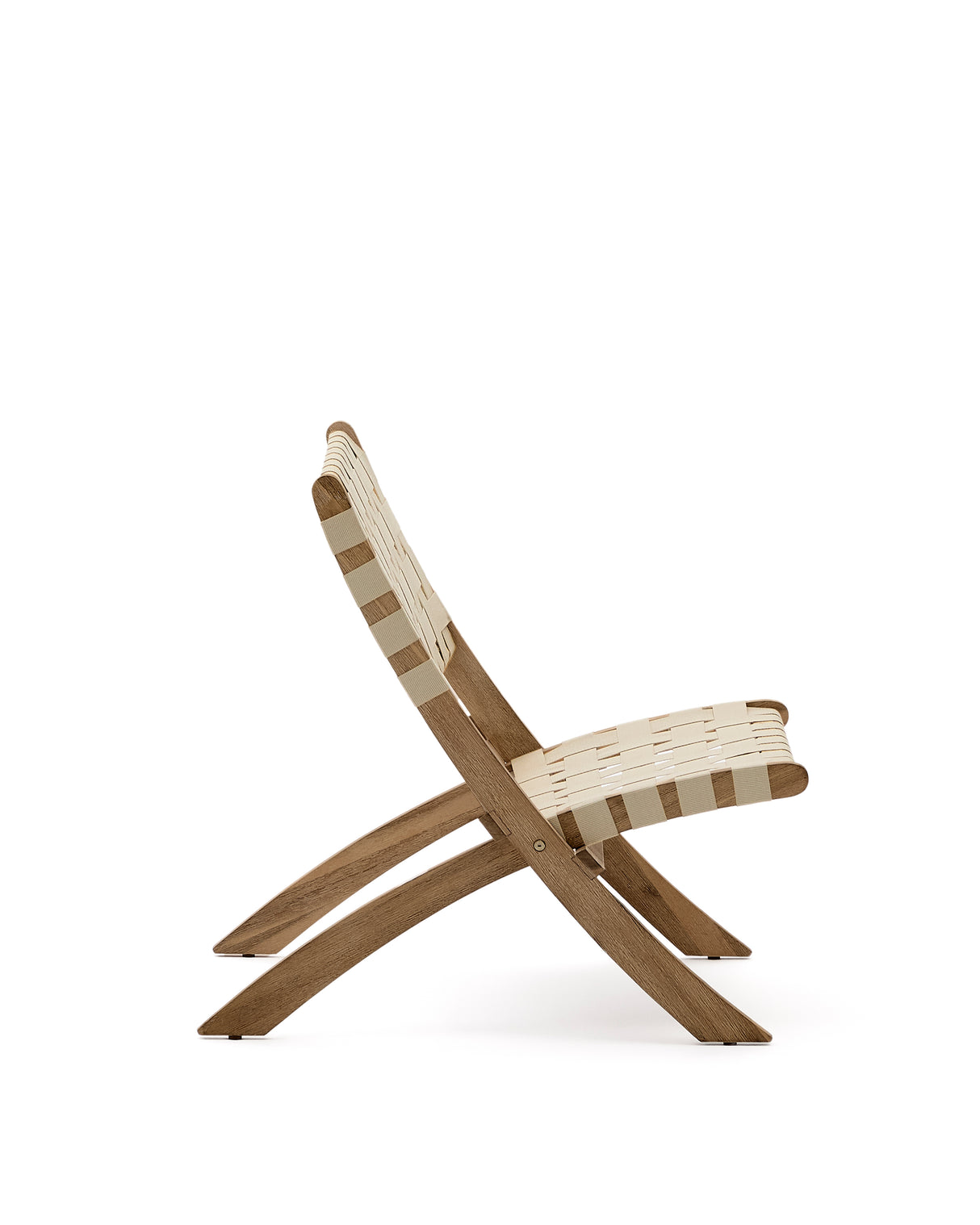 Chabeli Klappsessel massives Akazienholz und cremefarbenes Seil FSC 100 % - ZEN ZONE Furniture