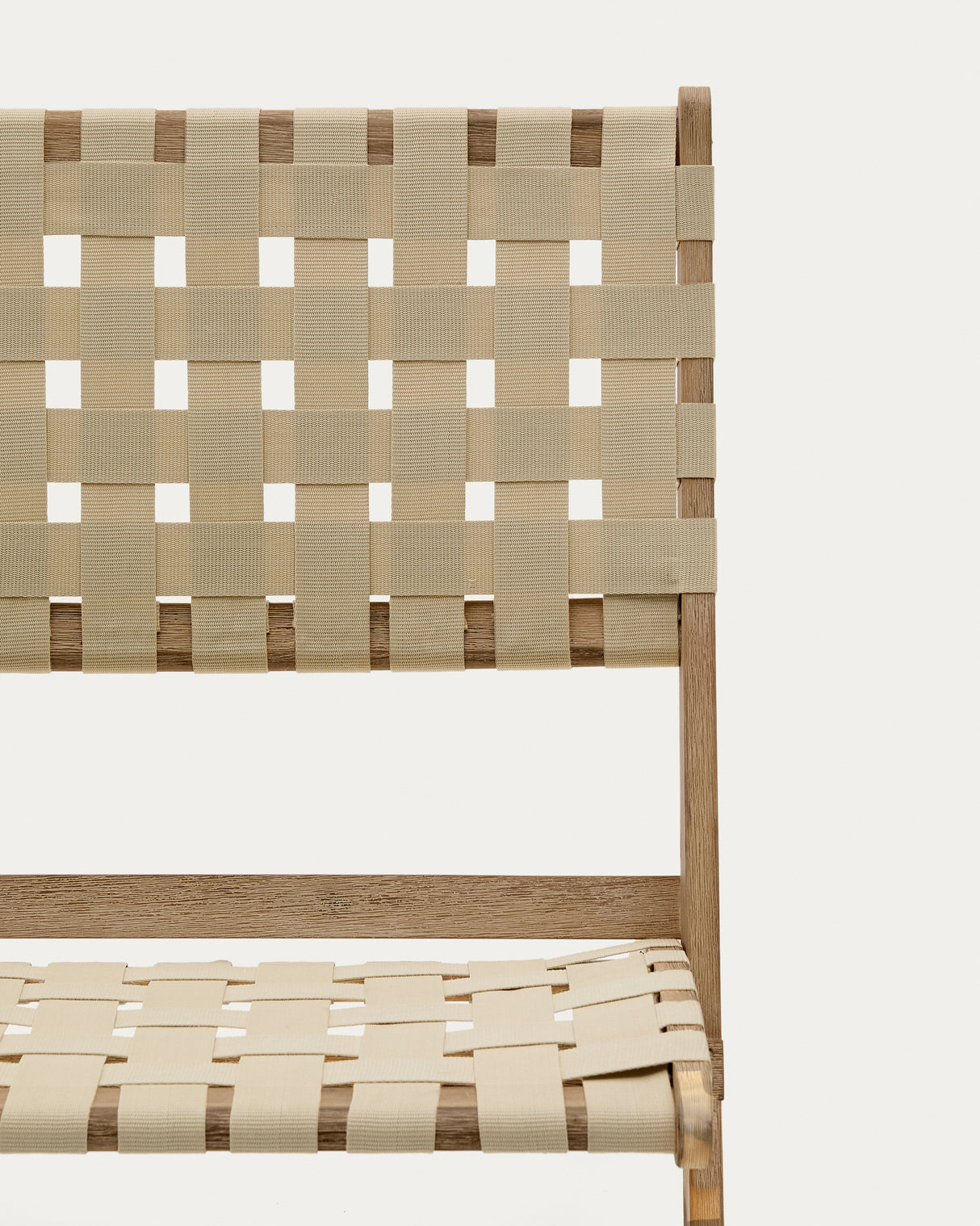 Chabeli Klappsessel massives Akazienholz und cremefarbenes Seil FSC 100 % - ZEN ZONE Furniture