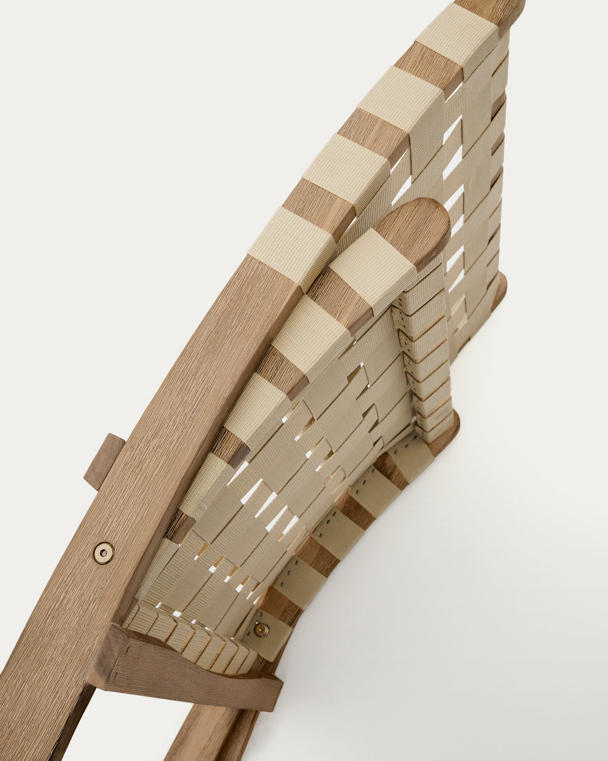 Chabeli Klappsessel massives Akazienholz und cremefarbenes Seil FSC 100 % - ZEN ZONE Furniture