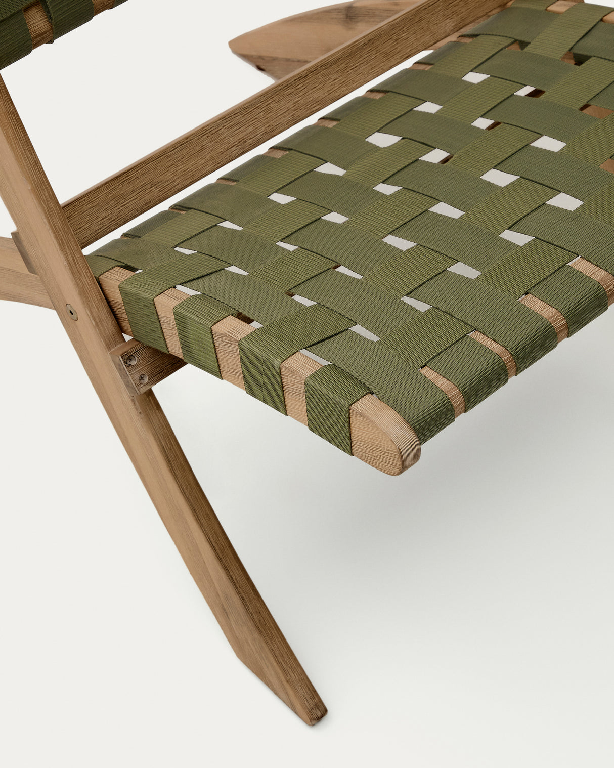Chabeli Klappsessel massives Akazienholz und grünes Seil FSC 100 % - ZEN ZONE Furniture