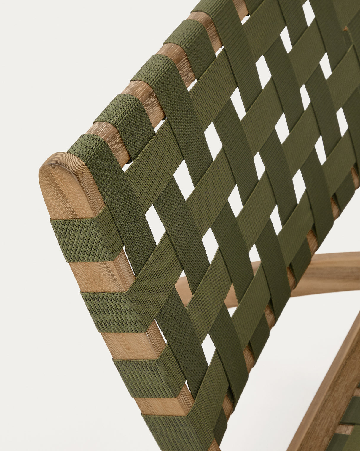 Chabeli Klappsessel massives Akazienholz und grünes Seil FSC 100 % - ZEN ZONE Furniture