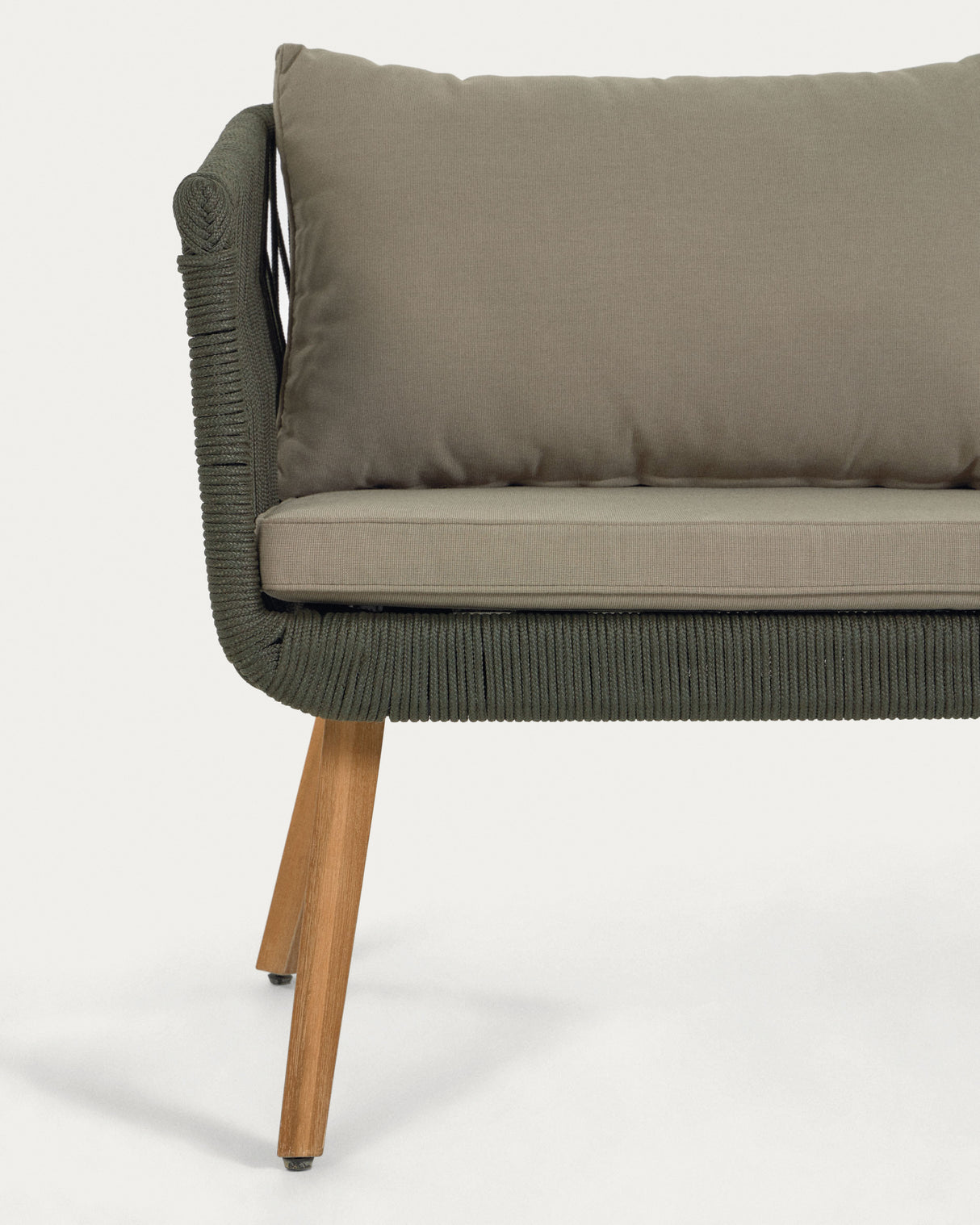 Inti Set 2-Sitzer Sofa und 2 Stühle mit grünem Seil FSC 100% - ZEN ZONE Furniture