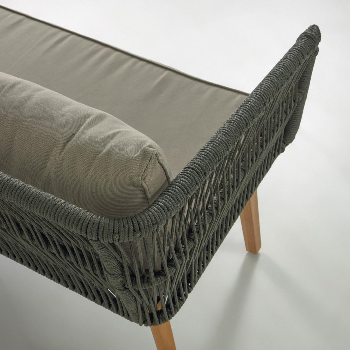 Inti Set 2-Sitzer Sofa und 2 Stühle mit grünem Seil FSC 100% - ZEN ZONE