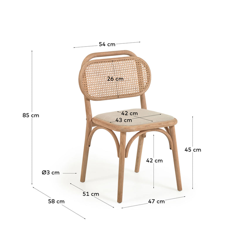 Doriane Stuhl Natur - ZEN ZONE Furniture