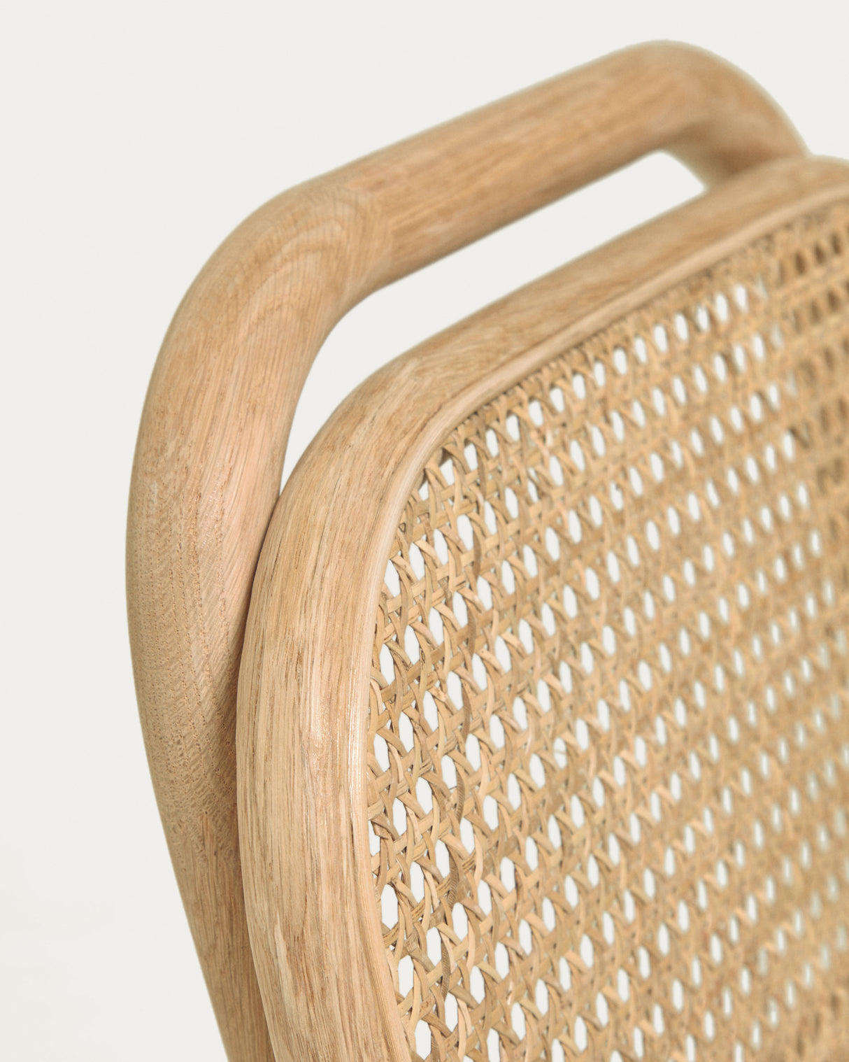 Doriane Hocker massive Eiche naturbelassen mit gepolstertem Sitz 65 cm hoch FSC Mix Credit - ZEN ZONE Furniture